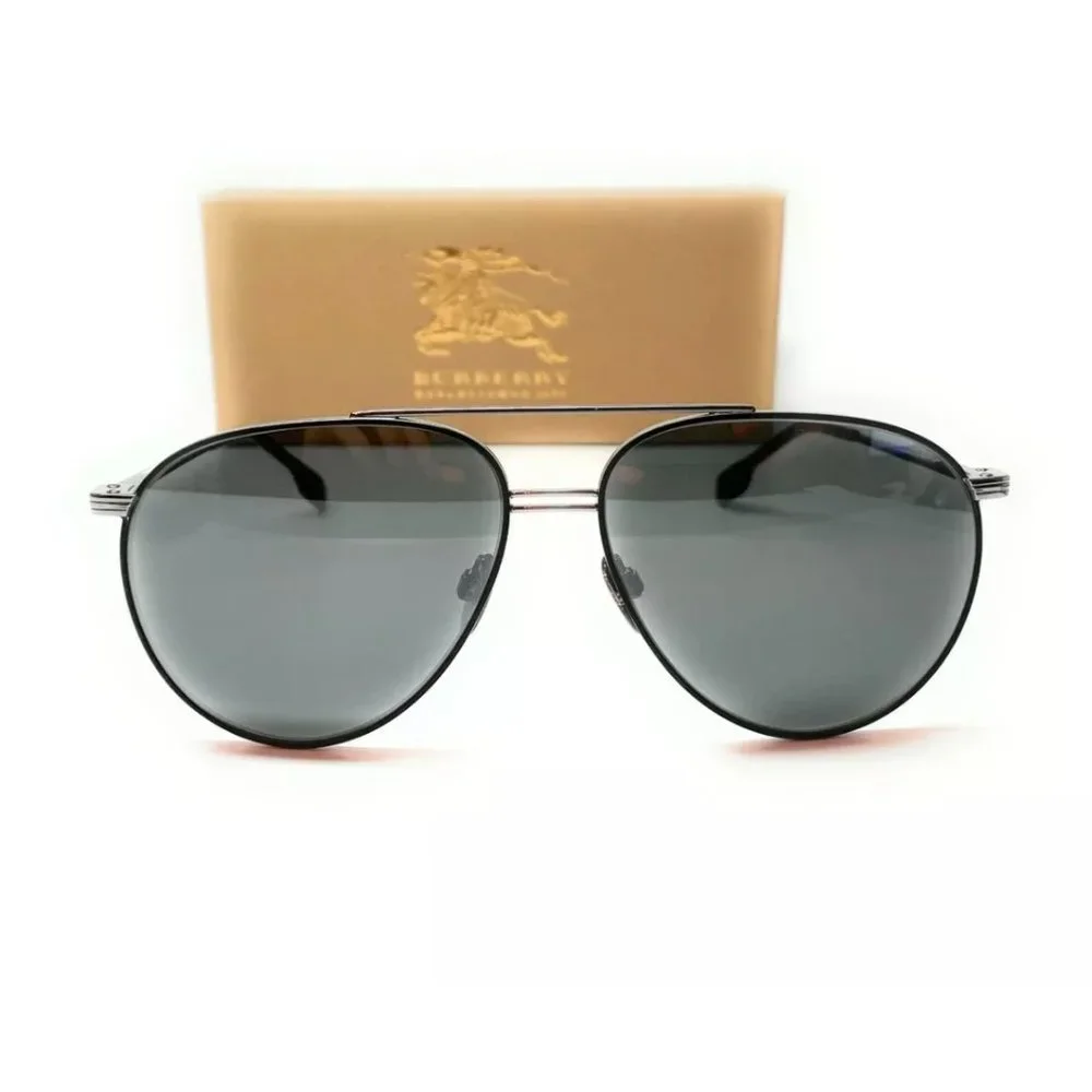 Burberry Men's Gunmetal Matte Black Sunglasses!